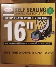 2x BELL SELF SEAL SEALING Bicycle Bike Tube 16" 1.75x 22.5 standard valve