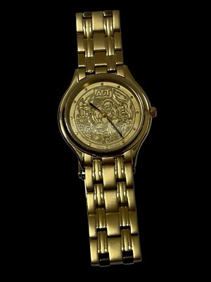 Selco Geneve AGT Employee Watch Stainless Steel 5ATM Water Resistant Gold Tone