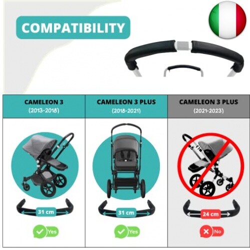 PROTEC TIF | Pack federe in similpelle Compatibile con il Bugaboo Cameleon 3 - Foto 2 di 6