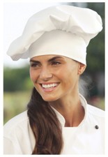 One Lot of 6 White Twill Chef Hats - 150