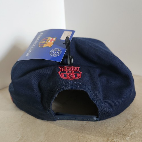 NEW FC Barcelona Premium Snapback Elite Baseball Cap Hat Metallic Blue Red NWT - Picture 4 of 11
