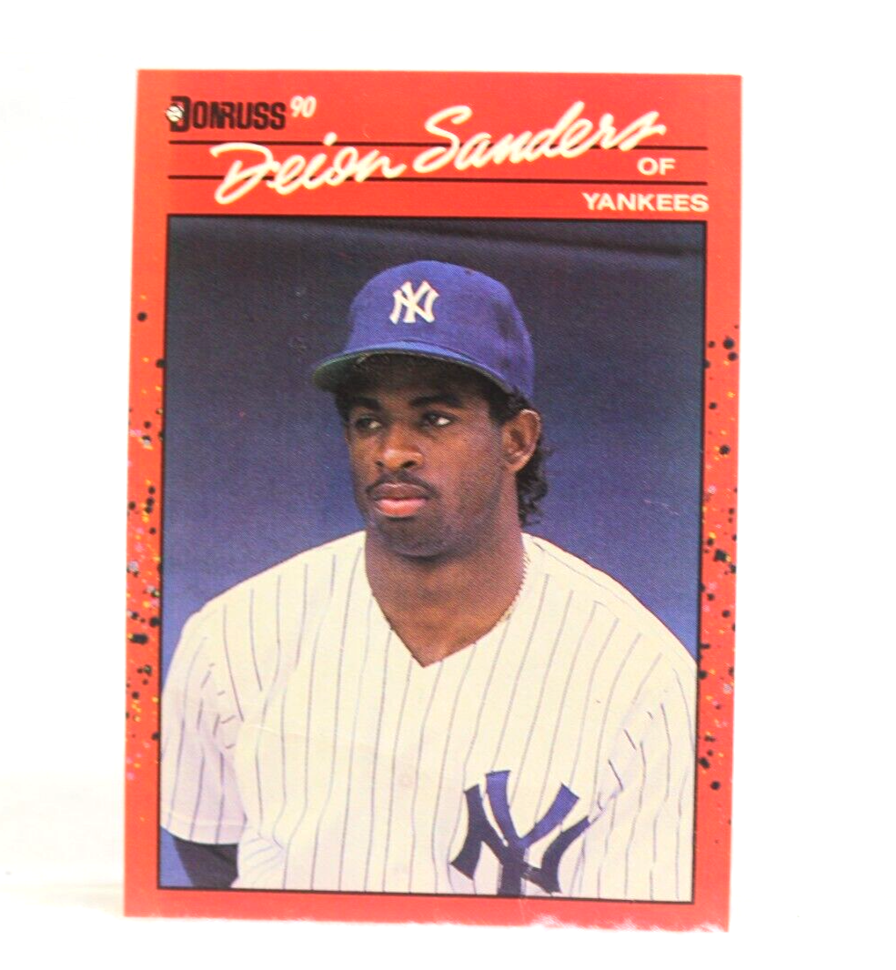 1990 Donruss DEION SANDERS (Rookie) #427 Multiple Error Baseball