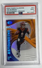 2020 Panini Illusions Astounding Orange Joe Burrow Rookie #A1 PSA MINT 9