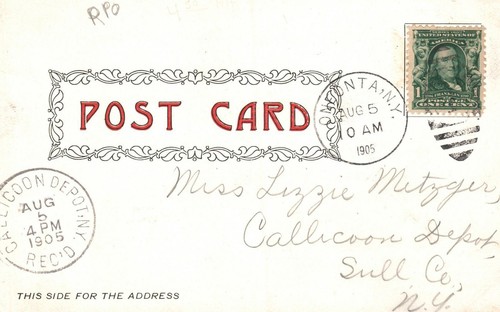 Oneonta NY-New York, 1905 New State Armory Street View, Vintage Postcard - 第 2/2 張圖片