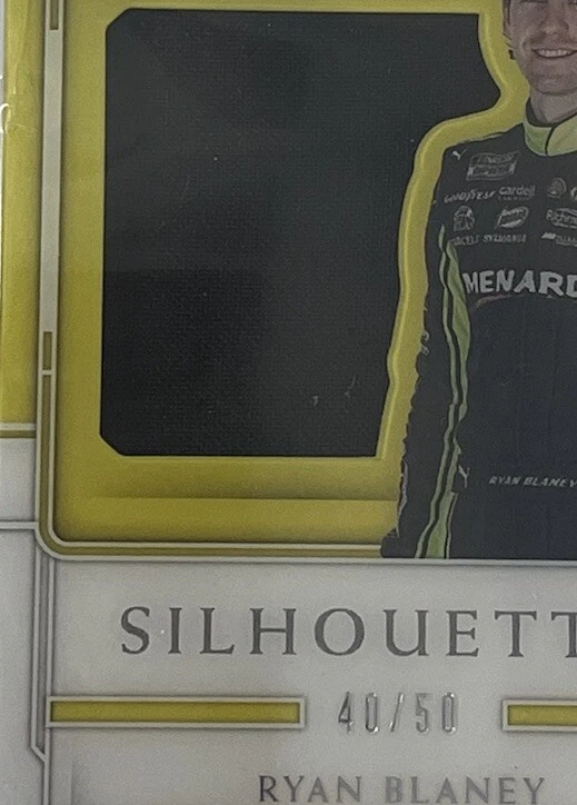 Ryan Blaney /50 Silhouettes #S-RB 2021 Panini National Treasures NASCAR Penkse - Image 3 of 3
