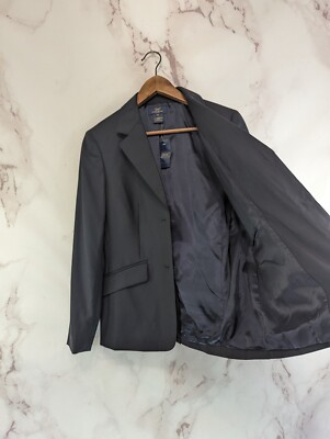 Brooks Brothers Blazer Women 6 P Black Wool 346 Loro Piana 2 Gold