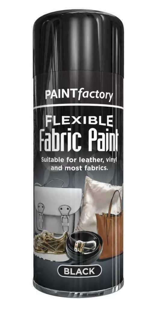 Black Flexible Fabric Spray Paint for Fabrics Leather Vinyl Textile Clothes  New