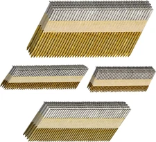 34-30 Degree Framing Nails 4 Sizes (2"+2-1/2"+3.0" Ring+3-1/2" Smooth), D Head H