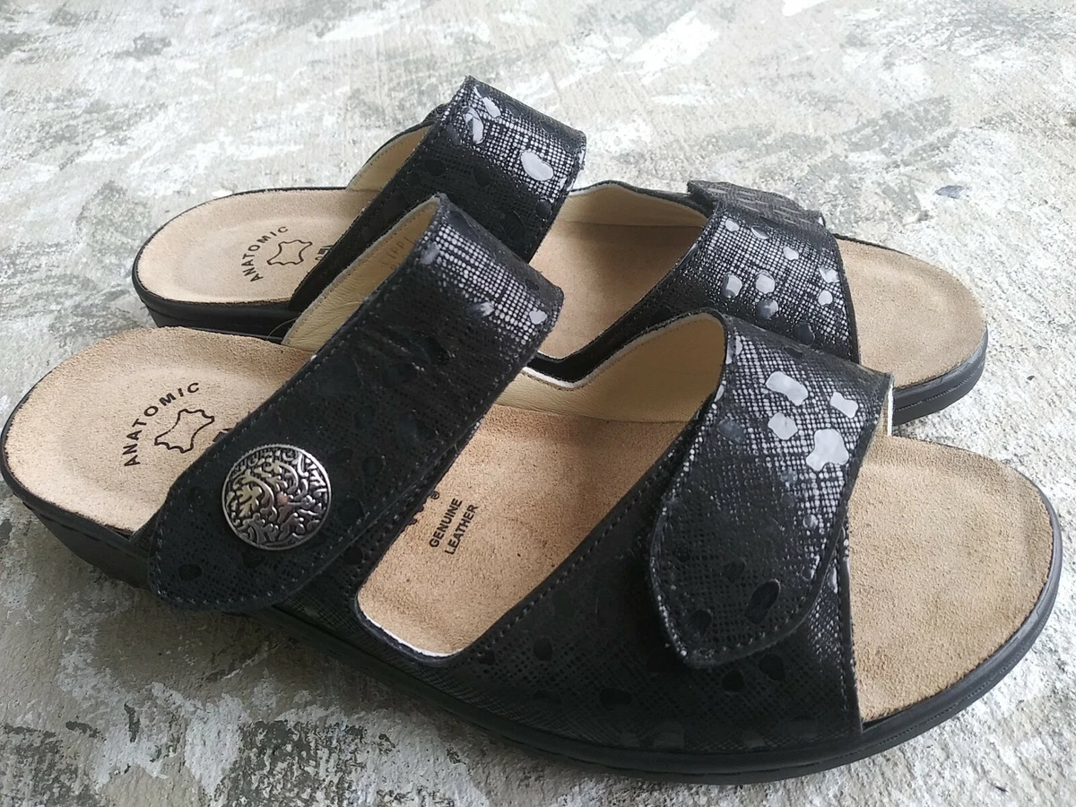 Flexus Spring Step Anotomic Leather Slide Comfort Sandals Cippi