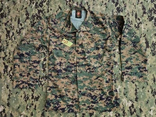 🇺🇸US NAVY Taped USMC MARINE CORPS Woodland Marpat MCCUU Blouse Shirt SMALL