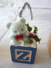 Vintage Lot of 5 WOOD BLOCKS & BEARS Christmas Ornaments Holiday Decorations — photo 10