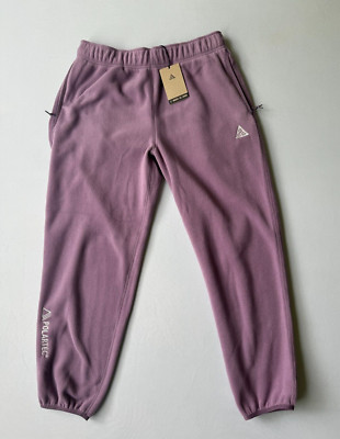 Nike Womens ACG Polartec Purple Fleece Pants Sz M Mid-Rise Loose NWT $160 MSRP