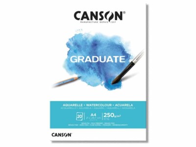 CANSON Zeichenpapierblock A4 für Aquarelle 250g