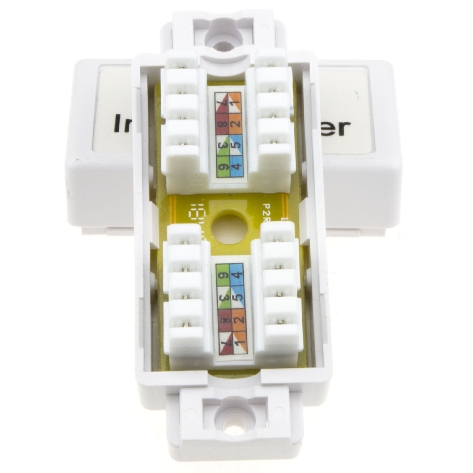 CAT6/Cat 6 Inline Punch Down Coupler for Lan Cables in White
