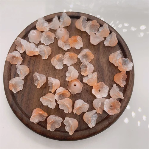 100Pcs Multicolor Vintage Trumpet Bell Flower Cap Beads Lampwork Glass 10x6mm - Picture 31 of 50