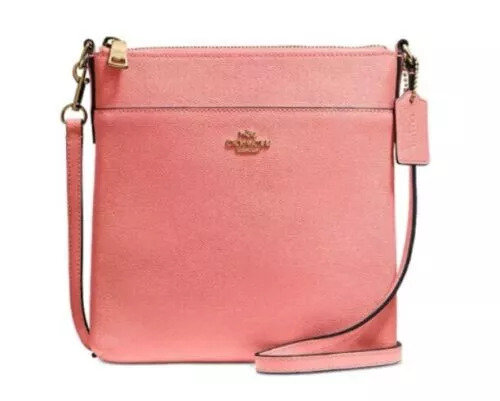 Original Packaging NWT Coach Candy Pink Textured Leather KITT Crossbody Bag 150