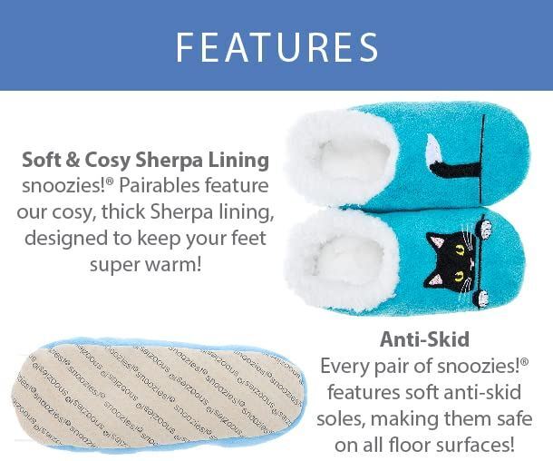 Snoozies! Pairables Womens super zachte Sherpa fleece, antislip zool