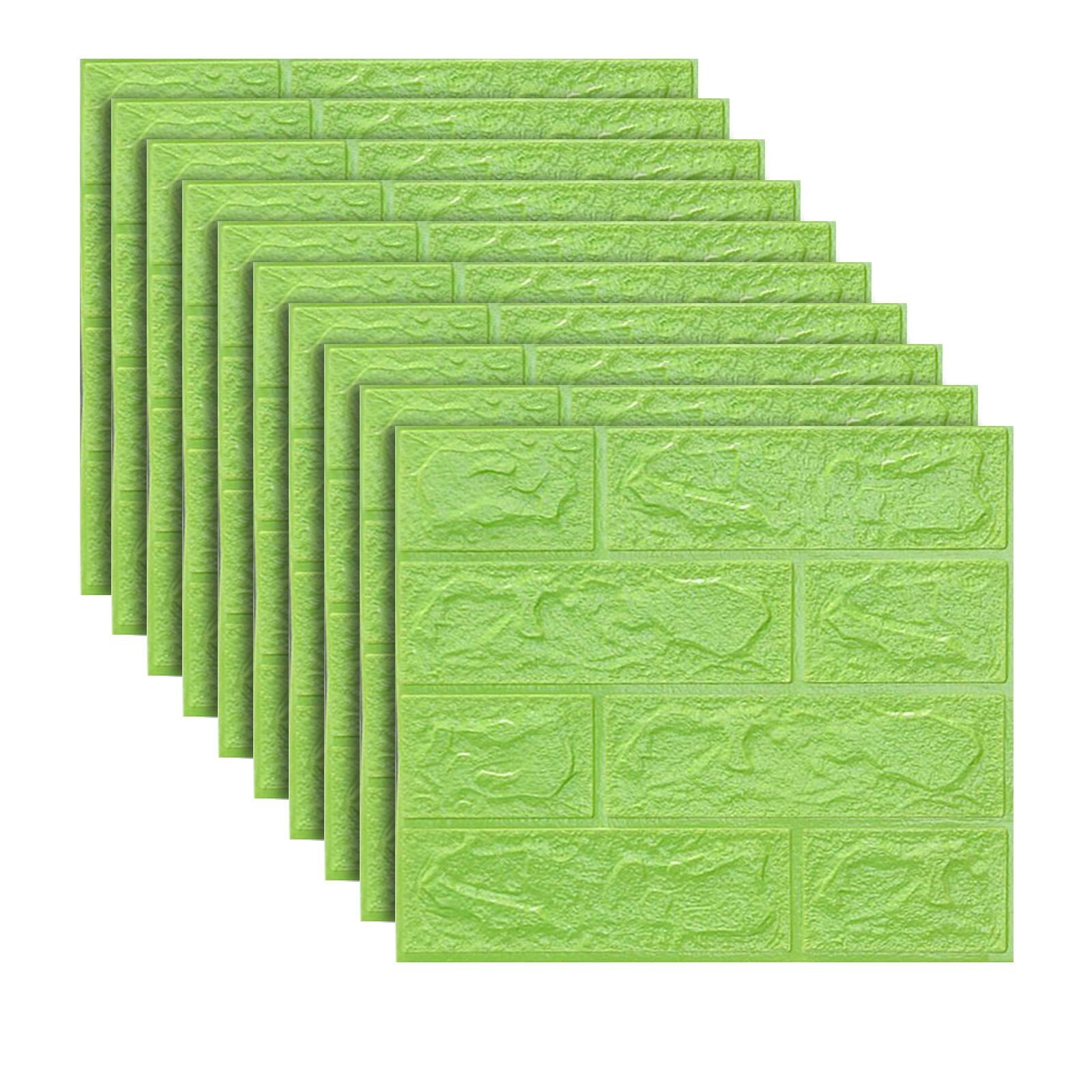 3D Self adhesive Foam Wall Stickers 10 Pack Tile Stone Brick Look