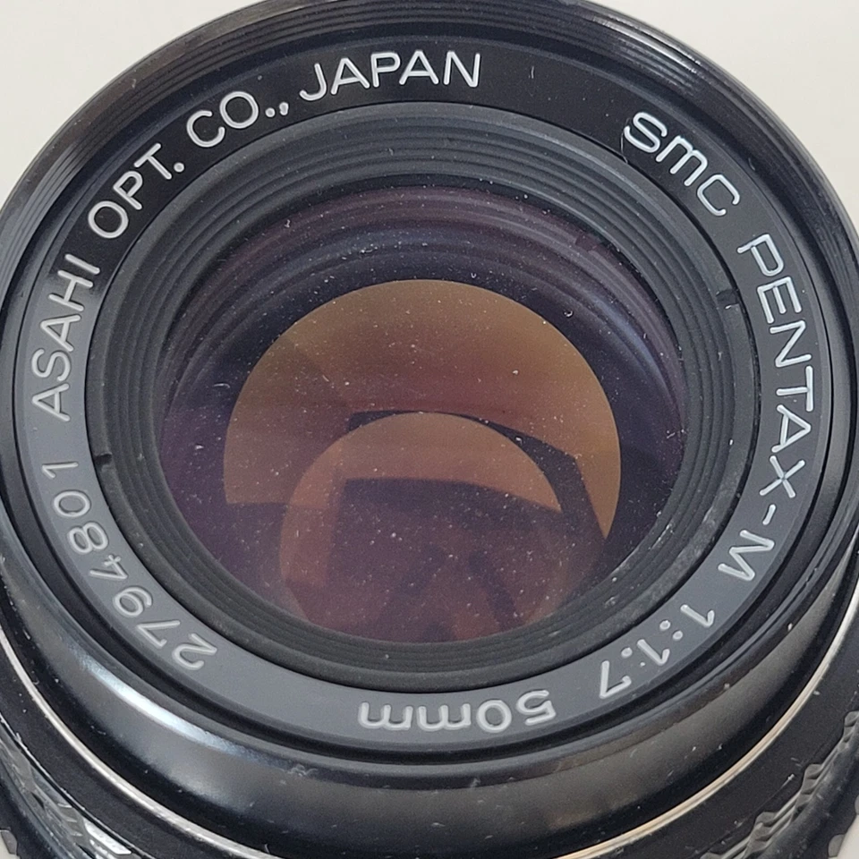Asahi Pentax M SMC 50mm f/1.7 Standard K Mount Lens Japan Vintage w/ Filter - Image 2 of 4