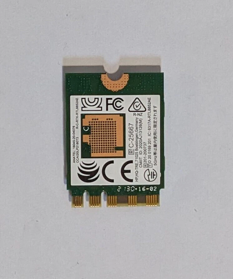 SCHEDA RETE HP REALTEK RTL8852AE WIFI 6 M.2 BLUETOOTH 802.11ax AX 200 NGW 210 - Immagine 2 di 2