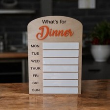 Daily Food Planner - Customisable Food Planner - Dinner Planner 