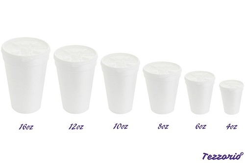 (100 piezas) tazas de espuma blanca de 16 oz, tazas de espuma de poliestireno - Imagen 4 de 4