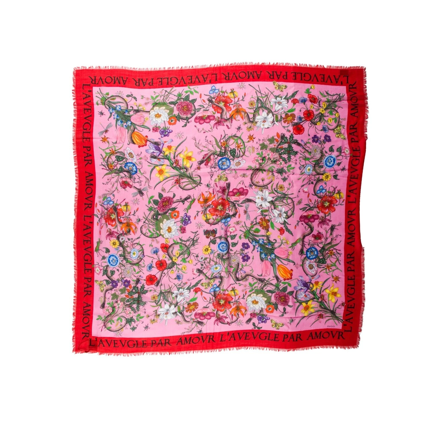 Écharpe laine soie neuve avec étiquette Gucci Flora