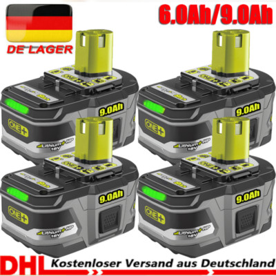 2x18V 9.0Ah  Akku für RYOBI  Plus Lithium RB18L50 P108 P104 Batterie
