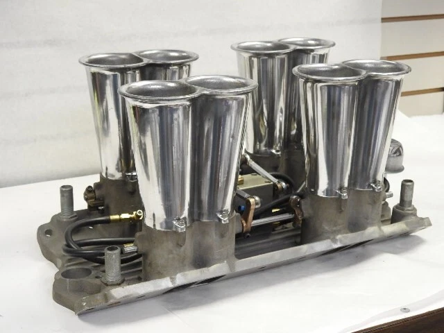 Early 70's Enderle Reconditioned 8 stack SB Chevy VERY Rare Cast Stacks - Image 3 of 4