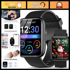 1.83" HD Smart Watch Fitness Tracker - 100 Sports Modes, Heart Rate Monitor, Blu