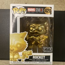 Funko Pop! Vinyl Figure - Marvel #420 - Rocket [Gold] - FYE Exclusive