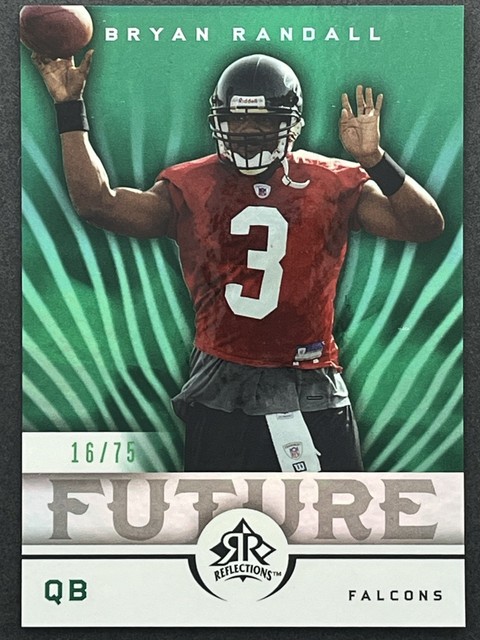 2005 UD Reflections Bryan Randall Green /75 #184 Rookie RC Atlanta Falcons