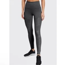 ALO Yoga Charcoal gray Ribbed moto Leggings size xxs