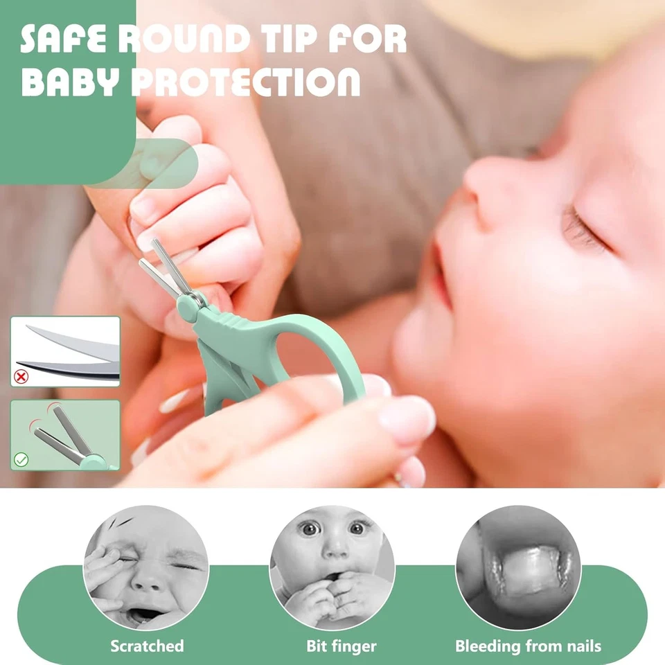 Infant Nail Clippers with Safety Round Tip, Baby Nail Scissors Fingernail Cutter - Image 3 of 4