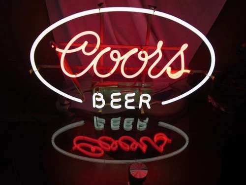VINTAGE COORS BEER NEON SIGN 1978  Light Fluorescent   24" X 14" X 6"