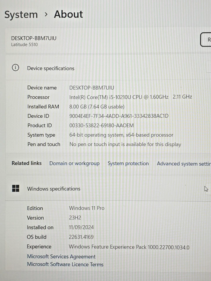 Dell Latitude 5510 · i5-10210U · 8GB · 128GB, photo 4 of 5