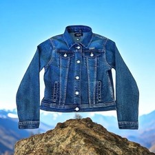 DKNY Girls Jeans Jacket Blue Size XL 14-16