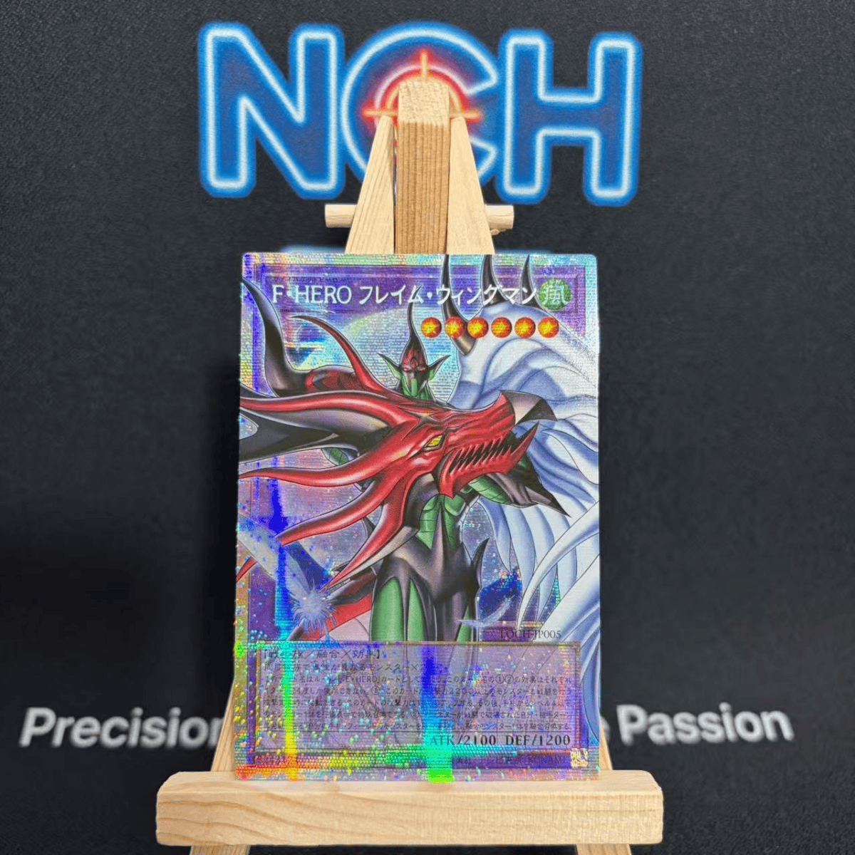Yugioh OCG Favorite HERO Flame Wingman LOCH-JP005 Prismatic Secret Rare Full Art Yugioh OCG Favorite HERO Flame Wingman LOCH-JP005 Prismatic Secret Rare Full Art