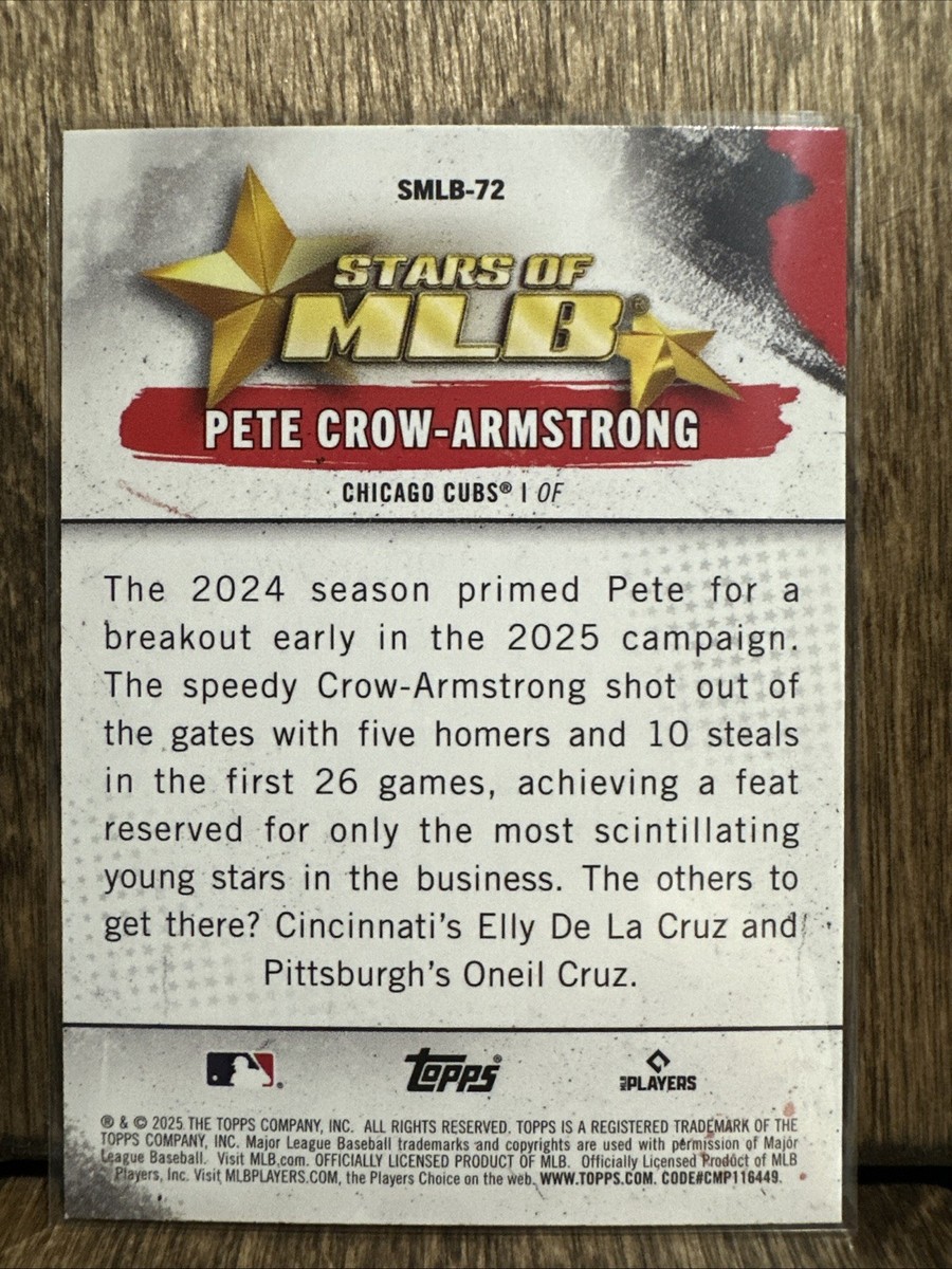 2025 Topps Update Pete Crow-Armstrong Stars of MLB #SMLB-72
