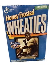1997 Jackie Robinson 50th Anniversary Honey Frosted WheatiesBox Brooklyn Dodgers
