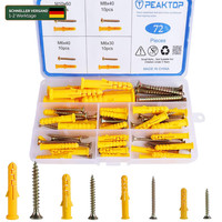 DüBel Set Mit Schrauben M6 M8 M10 UniversaldüBel 72-Teilig FüR Montage 72 StüCk