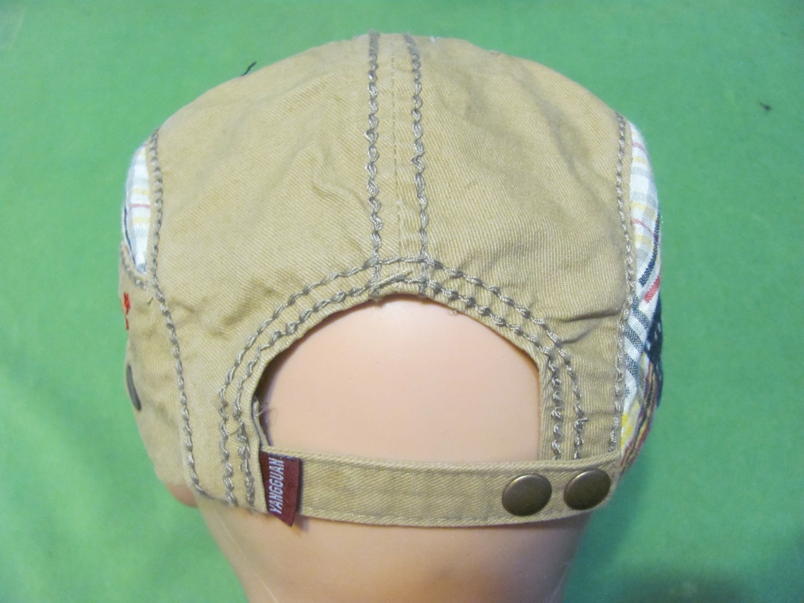 Yanguan Adjustable Newsboy Flat Patchwork Multico… - image 4