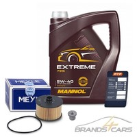 Meyle ÖLfilter + 5L 5W-40 FÜR Dacia Renault Captur Clio 4 Scenic Megane 0.9 1.2
