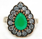 Ottoman 3CT Heat Treated Green Tourmaline 925 Sterling Silver Ring Sz 7 H4-3 — photo 1