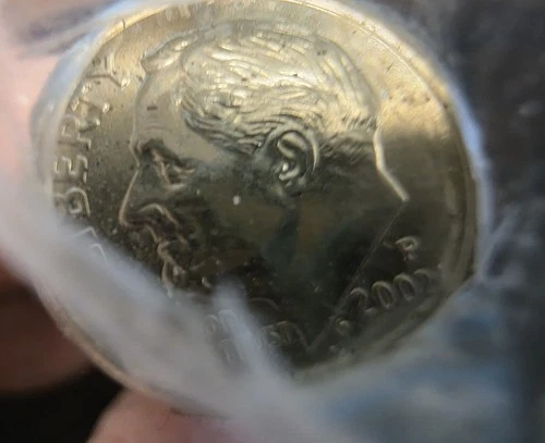 2002 P ROOSEVELT DIME ROLL 50 UNCIRCULATED