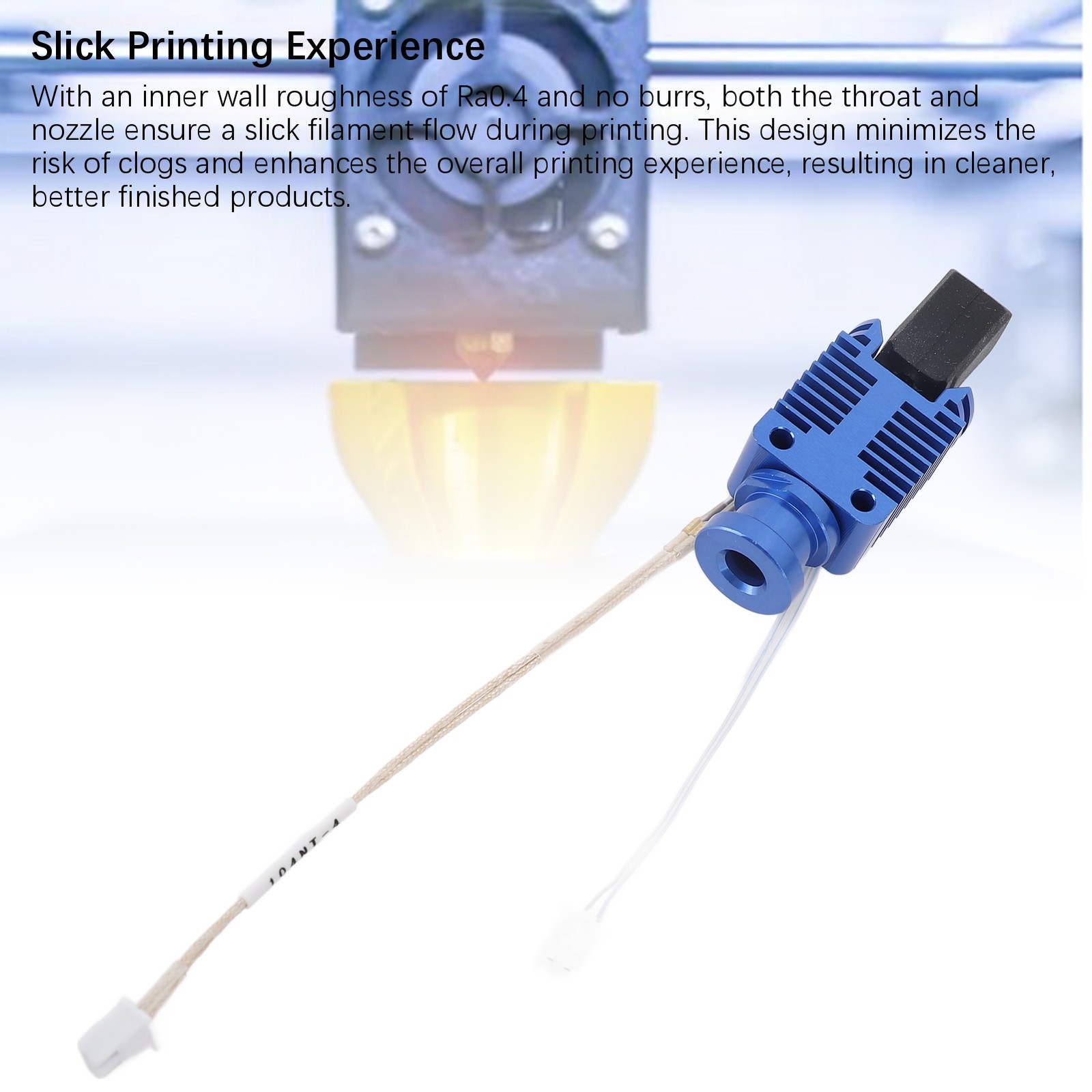 3D-Drucker Hot-End-Kit All Metal Integrierter Gehärteter Stahl 0 4 Mm Düse 24V - Bild 5