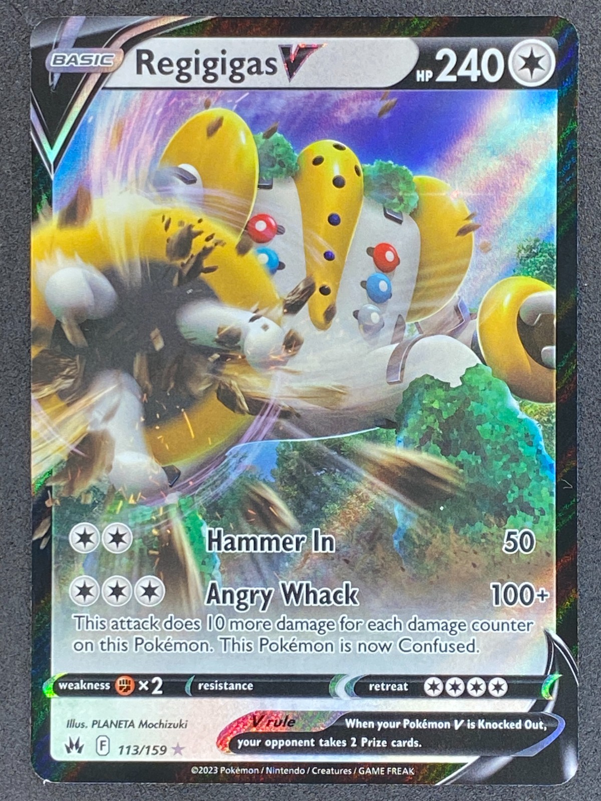 Pokémon Regigigas V 113/159 CRZ Crown Zenith NM