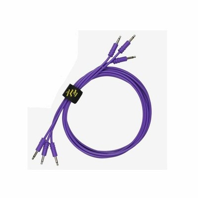 ALM Custom 3,5 mm Stecker Mono Patchkabel (90 cm, lila, 3er Pack)