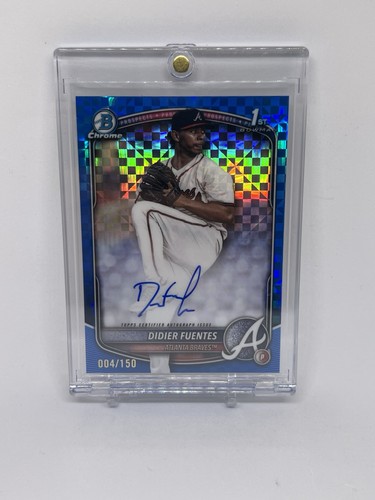 Didier Fuentes [Blue X-Fractor] #CPA-DFU 2025 Bowman Chrome Prospect Autograph card