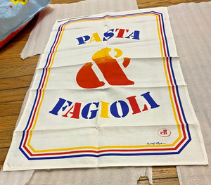 Eli Italian Tea Towel Made in Italy Pasta Fagioli NWOT